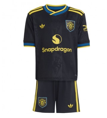 Manchester United Tredjetrøje Børn 2025-26 Kortærmet (+ Korte bukser)